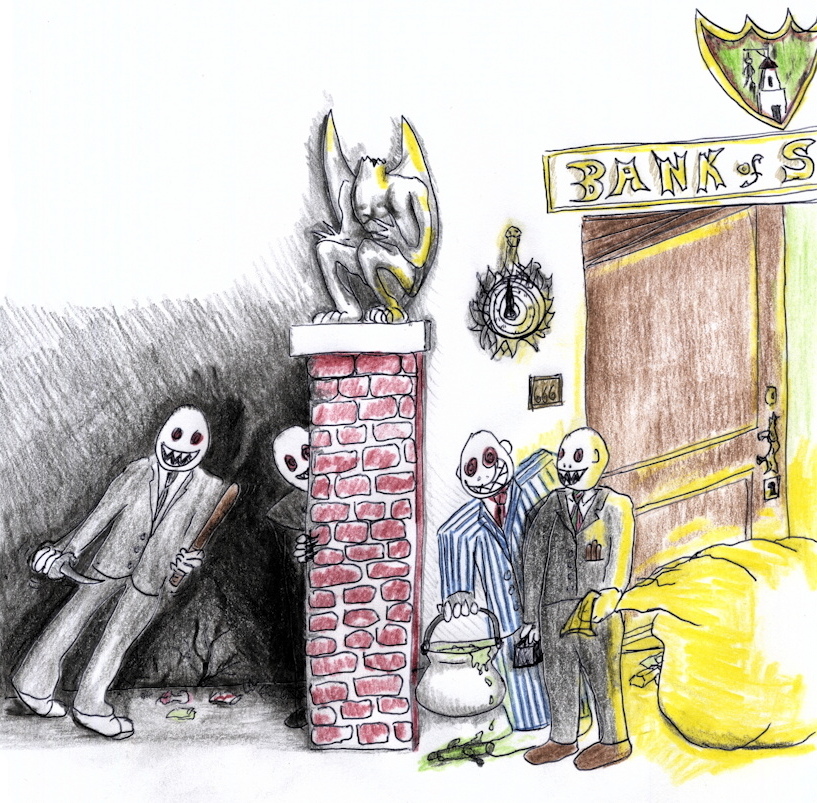 33ZU death dollar dealers lay in wait for the CEO & CFO of Bank of Satan